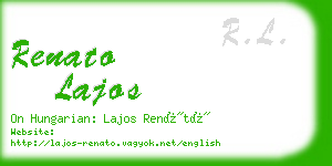 renato lajos business card